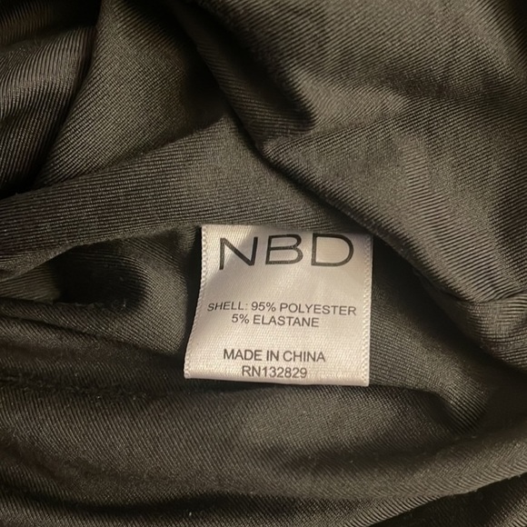 NBD Lisa Mini Velour Shift Dress Olive Charcoal - Picture 8 of 9